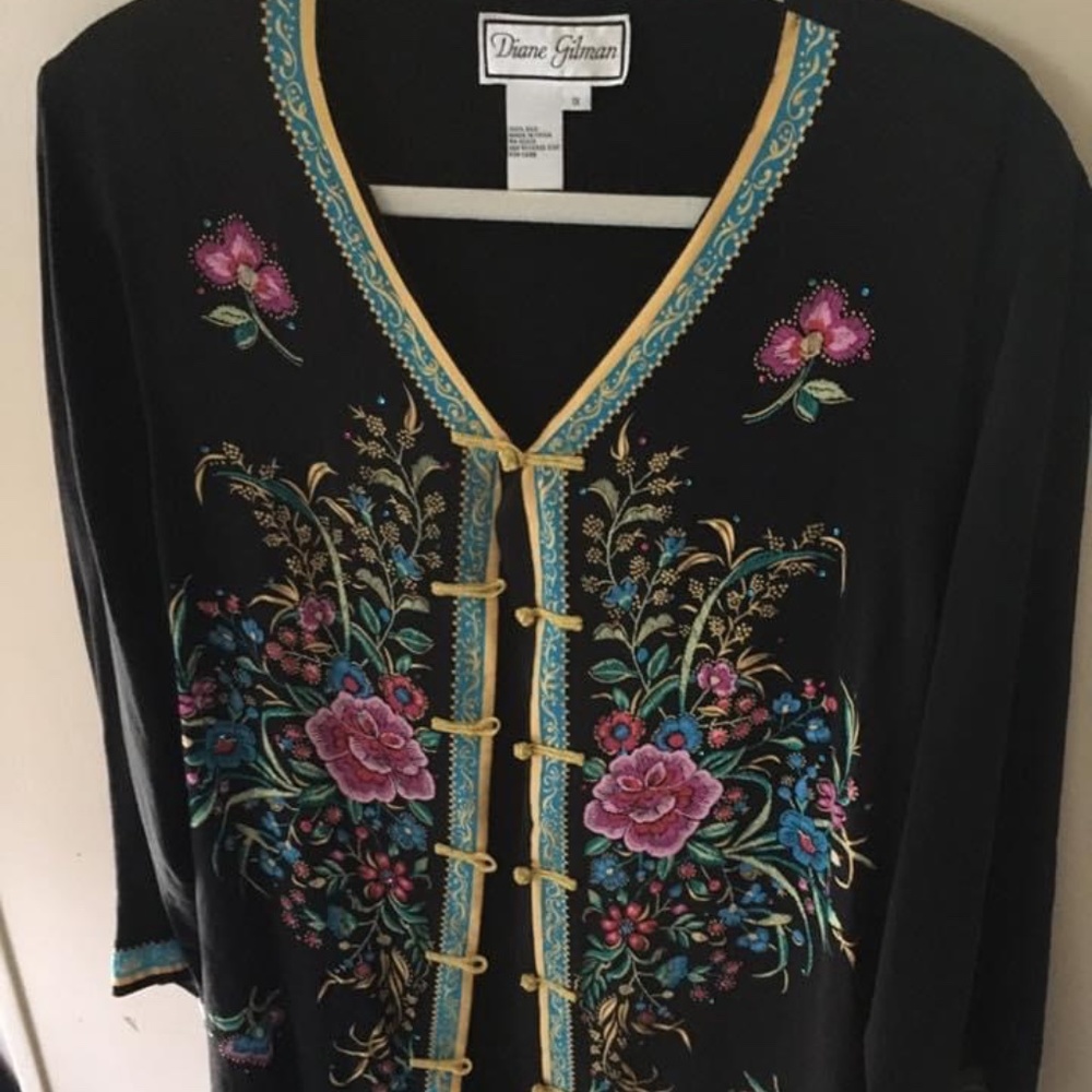 Diane Gilman vintage silk blouse.